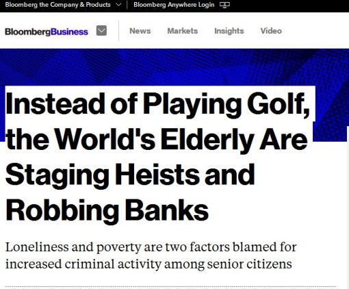 Elderly Crime Rates Increase - Bloomberg Business'e